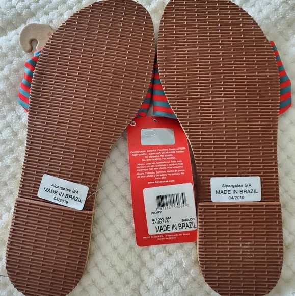 Havaianas Alpargatas St.Tropez flip flop sandals, size 9 - Picture 3 of 4